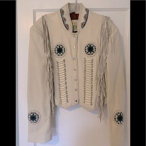 Beaded Leather Jacket